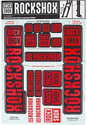 Rockshox Fork Stickers Kit 35 mm Rood