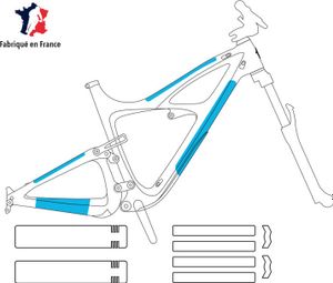 Ytwo CoatUp VBR300 E-Bike Kit di protezione del telaio 8 pezzi - Trasparente / Lucido