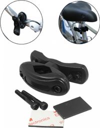SUPPORT POUR PORTE BIDON NEWTON RESINE NOIR FIXATION CINTRE-POTENCE-TIGE DE SELLE - COMPATIBLE DIAMETRE 22 à 36 mm