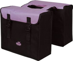 Sac double Greenlands  l noir-violet. taille 38x34x13cm. capacité 35L