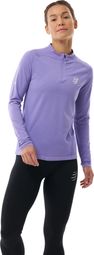 Compressport Lauf-T-Shirt mit halbem Reißverschluss, Winter Violet, Damen