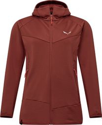 Salewa Puez Altavia Women's Hooded Fleec Red
