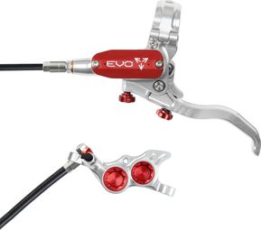 Hope Tech4 EVO TR4 Voorrem Zilver/Rood Standaard Slang