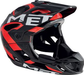 Casco MET PARACHUTE Negro Rojo