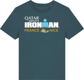 Camiseta de mujer de manga corta Ironman Francia azul turquesa