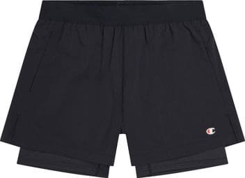 2-in-1 Shorts Champion Legacy Double Dry Schwarz