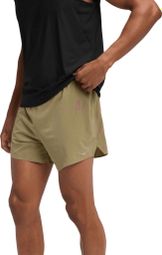 Short Slipé Hoka Glide 5in Kaki Homme