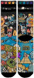 Conspiracy - Chaussettes Graphiques Techniques Coolmax - Cyclisme, Running et Sport