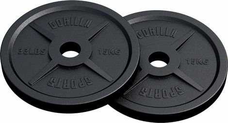 Disques Olympiques en fonte - 50/51 mm - Poids : 2 x 15 KG