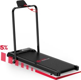Tapis de Course - Pliable - avec Barre - Inclinaison 6km/h - Black