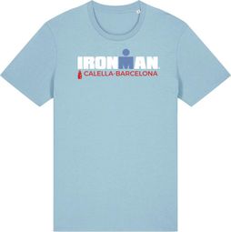 T-Shirt Manches Courtes Ironman Barcelona Bleu Ciel Homme