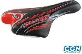 selle enfant junior 20/24 pouces monte grappa 998 ok go noir/rouge avec chariot de selle