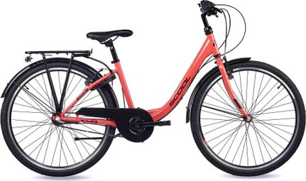 S’COOL chiX  vélo enfant  3 vitesses  Corail/Rouge foncé