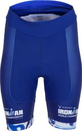 Kurze Radhose ohne Träger Santini x Ironman - Weltmeisterschaft Nizza 2024 - Blau Damen