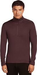 Baselayer 1/2 zip Icebreaker Merino 260 Tech Marron Homme