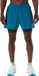 Asics Road 5in 2-in-1 Shorts for Men, Blue