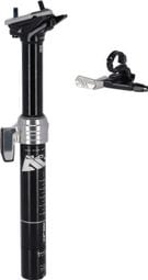 XLC SP-T10B External Passage Telescopic Seatpost Black (With Remote Control)