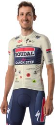 Castelli Soudal Quickstep 150 jaar Giro26 beige herenfietsshirt met korte mouwen