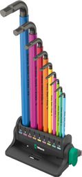 Set of 9 Wera Angled Allen Keys with Holder