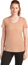 T-shirt Femme Icebreaker Merino 125 Cool-Lite Sphere 3 Col Degage Beige