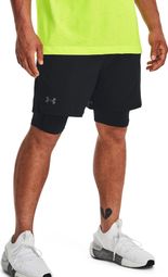 Short 2-en-1 Under Armour Vanish Woven Noir Homme
