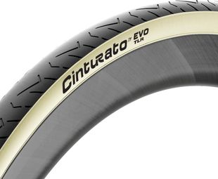 Pneu Route Pirelli Cinturato EVO TLR 700 mm Tubeless Ready Souple TechWall+ Road SmartEVO AS Flancs Rétro