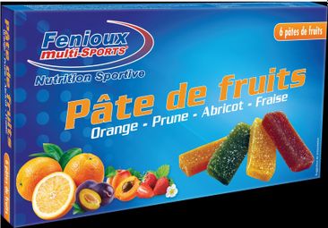 FENIOUX MULTI-SPOREN Doos met 6 Fruitpasta's Abrikoos Aardbei Sinaasappel Pruim