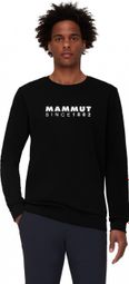 Suéter de manga larga con logotipo de cuello redondo Mammut Negro