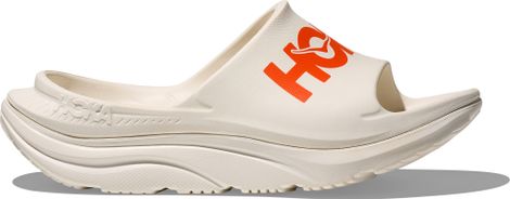 Hoka Ora Athletic Slide Recovery Shoes White/Red Unisex