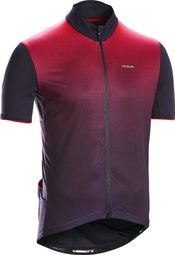 Maglia manica corta Triban RC500 Bordeaux / Nera