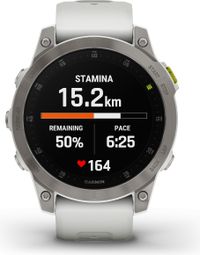 Orologio sportivo Garmin Epix Sapphire Titanium Argento / Bianco