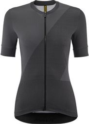 Maillot Manches Courtes Femme Mavic Aksium Graphic Gris/Noir