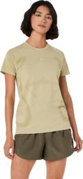 Asics Road Seamless Kaki Dames T-shirt met korte mouwen