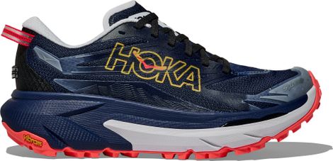 Hoka Mafate 5 trailschoenen blauw/rood voor dames