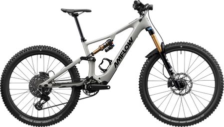 Bicicleta eléctrica de montaña con suspensión total Amflow PX Carbon Pro 12 V, 700 Wh, DJI 150 Nm, 29''/27,5'', gris, 2026