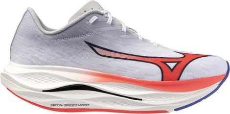 Mizuno Wave Rebellion Flash 3 Wit/Rood Heren Hardloopschoenen