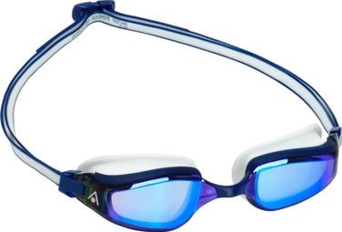 Aquasphere Fastlane Blauw/Wit Zwembril - Blauwe Spiegelende Lenzen