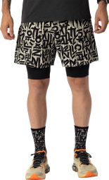Dynafit Trail 2-in-1 Shorts for Men, White/Black