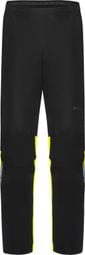 Pantalón impermeable Gore Wear Glidewheel Gore-Tex para hombre Negro/Amarillo fluorescente