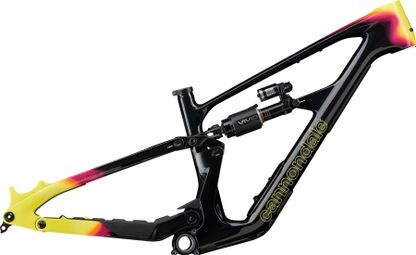 Bad Habit MX-frame met volledige vering (29/27,5 inch) | RockShox Vivid Ultimate | Zwart/Geel/Roze/Oranje