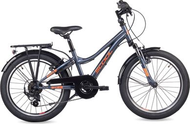 S’COOL troX  vélo enfant  6 vitesses  Gris foncé/Orange
