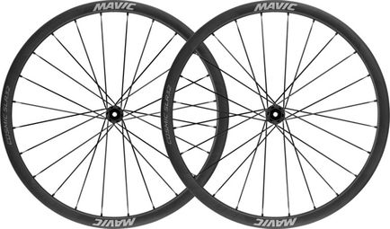Paire de Roues Mavic Cosmic SLR 32 Disc 700mm | 12x100 - 12x142mm | Centerlock | Noir/Gris