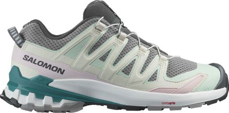 Chaussures de Trail Femme Salomon XA Pro 3D V9 Gris/Vert/Rose - Produit Reconditionné