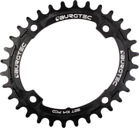 Burgtec Chainring Oval Thick Thin BCD 104 Black 