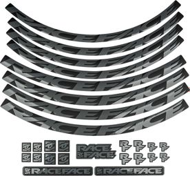 Race Face Felgen Kit Aufkleber Grau