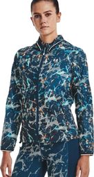 Under Armour Storm OutRun Cold Windbreaker Jacket Blue Donna