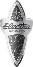Autocollant Electra. badge métallisé pour tube de direction. argenté