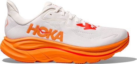 Chaussures Running Hoka Clifton 10 Blanc/Orange Homme