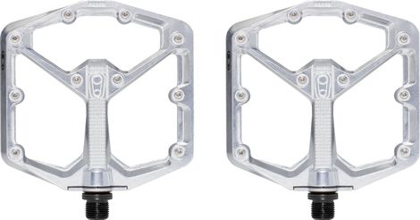 Crankbrothers Stamp 7 Large - Silver Edition Flat Pedals Hoogglans Zilver