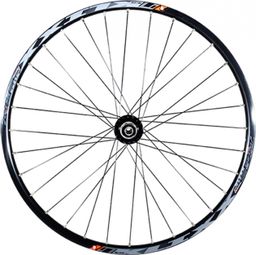 Roue vtt 27.5  ar k7 jante noir mach1 klixx tub.ready disque 6t 9/10/11 axe travers.12x142